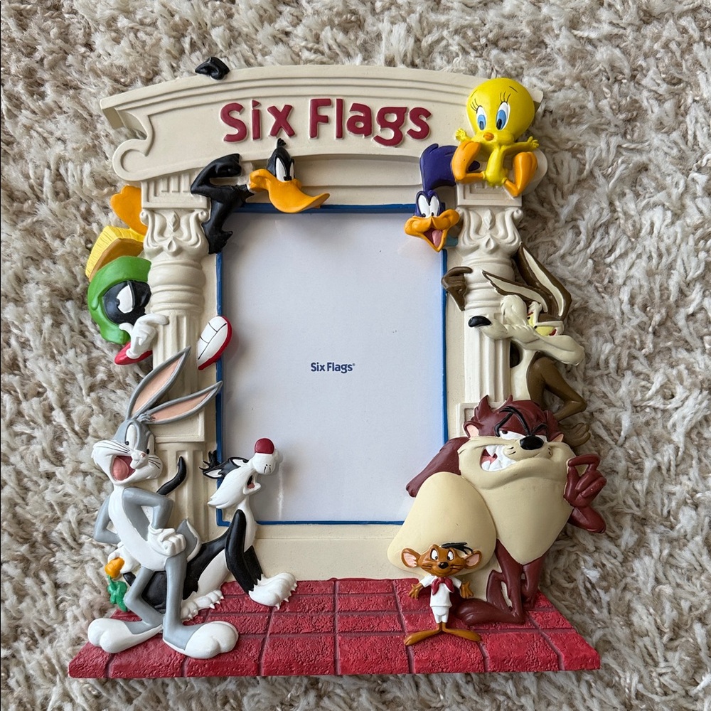 Six Flags Cartoon Character Picture Frame